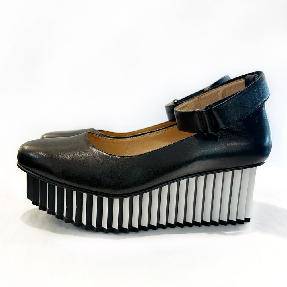 ISSEY MIYAKE x UN Op Art Platform Shoes